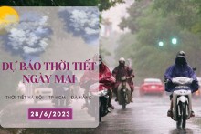 Dự báo thời tiết ngày mai 28/6/2023: Hà Nội trưa chiều hửng nắng, Đà Nẵng nắng nóng trở lại, TP HCM chiều tối có mưa vài nơi