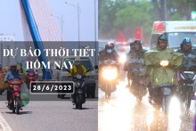 Dự báo thời tiết hôm nay 28/6/2023: Hà Nội đêm và sáng có lúc có mưa, Đà Nẵng và TP HCM ngày nắng, chiều tối có mưa