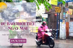 Dự báo thời tiết ngày mai 29/6/2023: Hà Nội tăng nhiệt, Đà Nẵng nắng nóng, không mưa, TP HCM chiều tối có mưa to
