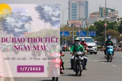 Dự báo thời tiết ngày mai 1/7/2023: Hà Nội và Đà Nẵng nắng nóng, có nơi lên tới 38 độ, TP HCM tiếp tục mưa về chiều tối