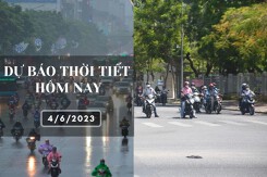 Dự báo thời tiết hôm nay 4/6/2023: Hà Nội có mưa vừa, mưa to, Đà Nẵng và TP HCM ngày nắng nóng, chiều tối có mưa