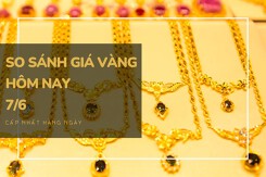 So sánh giá vàng hôm nay 7/6: Đảo chiều lao dốc, vàng 24K giảm nhẹ 50.000 đồng/lượng