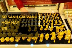 So sánh giá vàng hôm nay 8/6: Vàng SJC biến động trái chiều, mức điều chỉnh không quá 100.000 đồng/lượng