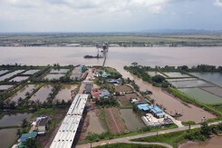 Toàn cảnh cầu vượt sông Đáy trên đường ven biển nối Ninh Bình - Nam Định sau gần 2 năm khởi công