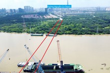 Toàn cảnh khu vực dự kiến xây dựng cầu Thủ Thiêm 4