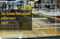 So sánh giá vàng hôm nay 11/7: Vàng 24K tăng tới 150.000 đồng/lượng