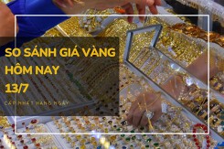 So sánh giá vàng hôm nay 13/7: Tiếp đà đi lên, vàng 24K gần chạm mốc 56,9 triệu đồng/lượng