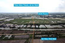 Toàn cảnh vị trí quy hoạch xây cầu đường sắt vượt sông Hóa nối Thái Bình - Hải Phòng