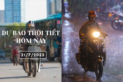 Dự báo thời tiết hôm nay 21/7/2023: Hà Nội mưa về sáng và đêm, Đà Nẵng ngày nắng, TP HCM có nơi mưa vừa, mưa to