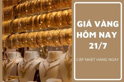 Giá vàng hôm nay 21/7: Vàng SJC ghi nhận giảm 50.000 đồng/lượng