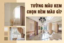 Tường màu kem nên chọn rèm màu gì?