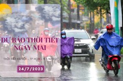 Dự báo thời tiết ngày mai 24/7/2023: Hà Nội ngày nắng, Đà Nẵng đêm không mưa, TP HCM chiều mưa to