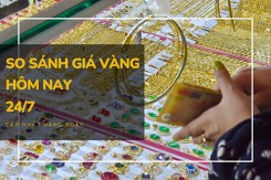 So sánh giá vàng hôm nay 24/7: Vàng trong nước điều chỉnh không quá 100.000 đồng/lượng