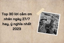 Top 30 lời cảm ơn nhân ngày 27/7 hay, ý nghĩa nhất 2023