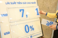 Lãi suất huy động tại 4 ngân hàng lớn về mức thấp nhất trong vòng 1 năm