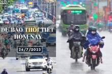 Dự báo thời tiết hôm nay 26/7/2023: Hà Nội có nơi nắng nóng gay gắt, Đà Nẵng và TP HCM chiều có mưa