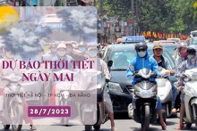 Dự báo thời tiết ngày mai 28/7/2023: Hà Nội, Đà Nẵng có nắng nóng gay gắt, TP HCM vẫn có mưa to