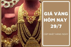 Giá vàng hôm nay 29/7: Vàng SJC ổn định trong phiên giao dịch cuối tuần