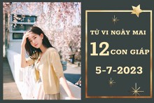 Tử vi ngày mai của 12 con giáp 5/7/2023: Tỵ tài lộc ổn định, Hợi sự nghiệp thuận lợi