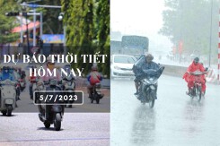 Dự báo thời tiết hôm nay 5/7/2023: Hà Nội sáng sớm có mưa, Đà Nẵng ngày nắng nóng, TP HCM mưa về chiều và tối