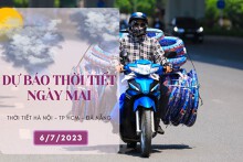 Dự báo thời tiết ngày mai 6/7/2023: Hà Nội và Đà Nẵng nắng nóng tiếp tục gia tăng, TP HCM có mưa rào nhẹ vài nơi