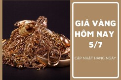 Giá vàng hôm nay 5/7: Điều chỉnh trái chiều, ghi nhận tăng cao nhất 100.000 đồng/lượng