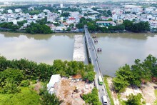 Hình ảnh cầu Phước Long mới nối quận 7 - huyện Nhà Bè sau 4 năm khởi công