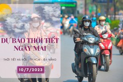 Dự báo thời tiết ngày mai 10/7/2023: Hà Nội, Đà Nẵng có nắng nóng, TP HCM có mưa vừa