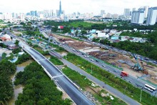 Toàn cảnh cao tốc TP HCM - Long Thành đoạn nút giao An Phú - vành đai 2 sắp mở rộng gấp đôi