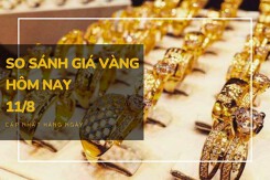 So sánh giá vàng hôm nay 11/8: Vàng SJC tăng từ 50.000 đồng/lượng đến 150.000 đồng/lượng