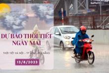 Dự báo thời tiết ngày mai 13/8/2023: Hà Nội tiếp tục mưa to, Đà Nẵng vẫn nắng nóng, TP HCM có mưa về chiều tối
