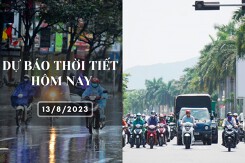 Dự báo thời tiết hôm nay 13/8/2023: Hà Nội, TP HCM có lúc có mưa vài nơi, Đà Nẵng tiếp tục có nắng nóng gay gắt