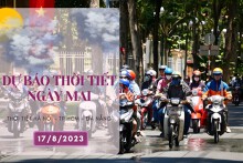 Dự báo thời tiết ngày mai 17/8/2023: Hà Nội có mưa vừa, Đà Nẵng trời nắng nóng, TP HCM đêm tối có mưa dông