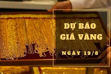Dự báo giá vàng 19/8: Trở lại đà tăng vào phiên cuối tuần?