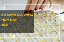 So sánh giá vàng hôm nay 18/8: Vàng SJC bật tăng lên 67,7 triệu đồng/lượng