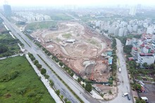 Hình ảnh công viên, hồ điều hòa gần 7 ha ở quận Long Biên sắp hoàn thành