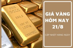 Giá vàng hôm nay 21/8: Tăng giảm không đồng nhất 50.000 đồng/lượng