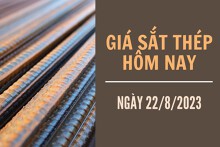 Giá sắt thép xây dựng hôm nay 22/8: Quay đầu tăng trở lại thêm 5 nhân dân tệ
