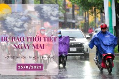 Dự báo thời tiết ngày mai 25/8/2023: Hà Nội, TP HCM chiều tối có mưa vừa, Đà Nẵng nắng nóng lên tới 37 độ