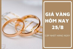 Giá vàng hôm nay 25/8: Điều chỉnh giảm từ 100.000 đồng/lượng đến 150.000 đồng/lượng
