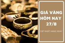 Giá vàng hôm nay 27/8: Vàng SJC vượt mốc 68 triệu đồng/lượng trong tuần qua