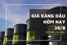 Giá xăng dầu hôm nay 26/8: Tokyo giảm nhẹ, WTI và Brent đảo chiều tăng
