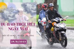 Dự báo thời tiết ngày mai 29/8/2023: Hà Nội có mưa vừa, Đà Nẵng chấm dứt nắng nóng, TP HCM ngày nắng