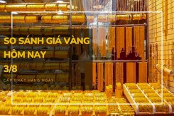 So sánh giá vàng hôm nay 3/8: Tiếp tục lao dốc, vàng 24K mất thêm 200.000 đồng/lượng