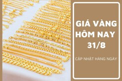 Giá vàng hôm nay 31/8: Tăng giảm trái chiều, mức giảm cao nhất 100.000 đồng/lượng