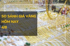 So sánh giá vàng hôm nay 4/8: Vàng SJC đảo chiều tăng nhẹ 50.000 đồng/lượng