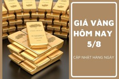 Giá vàng hôm nay 5/8: Vàng SJC ổn định trong phiên giao dịch cuối tuần