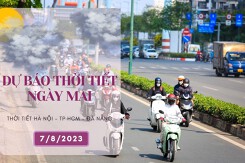 Dự báo thời tiết ngày mai 7/8/2023: Hà Nội cục bộ có mưa to, Đà Nẵng nắng nóng lên tới 40 độ, TP HCM mưa về chiều tối