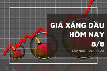 Giá xăng dầu hôm nay 8/8: Đảo chiều lao dốc do nhu cầu suy yếu