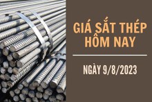 Giá sắt thép xây dựng hôm nay 9/8: Giảm còn 3.701 nhân dân tệ/tấn